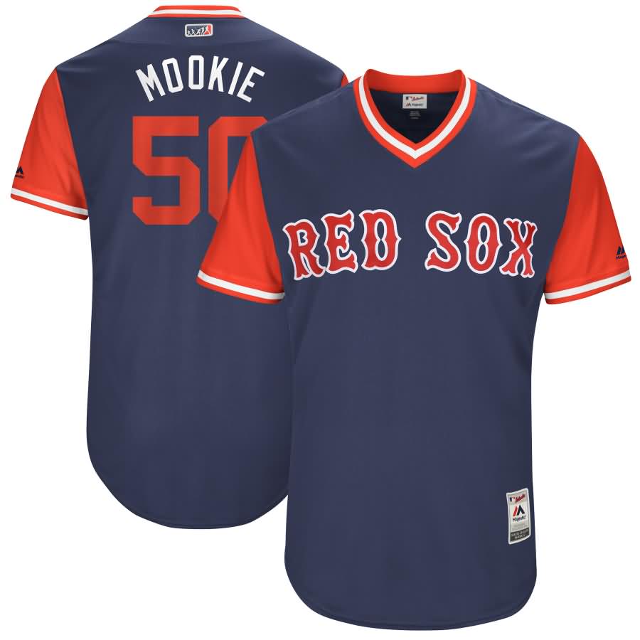 Mookie Betts "Mookie" Boston Red Sox Majestic 2017 Little League World Series Authentic Players Weekend Classic Jersey - Navy/Red