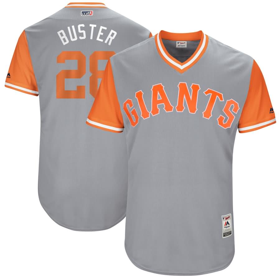 Buster Posey "Buster" San Francisco Giants Majestic 2017 Players Weekend Authentic Jersey - Gray