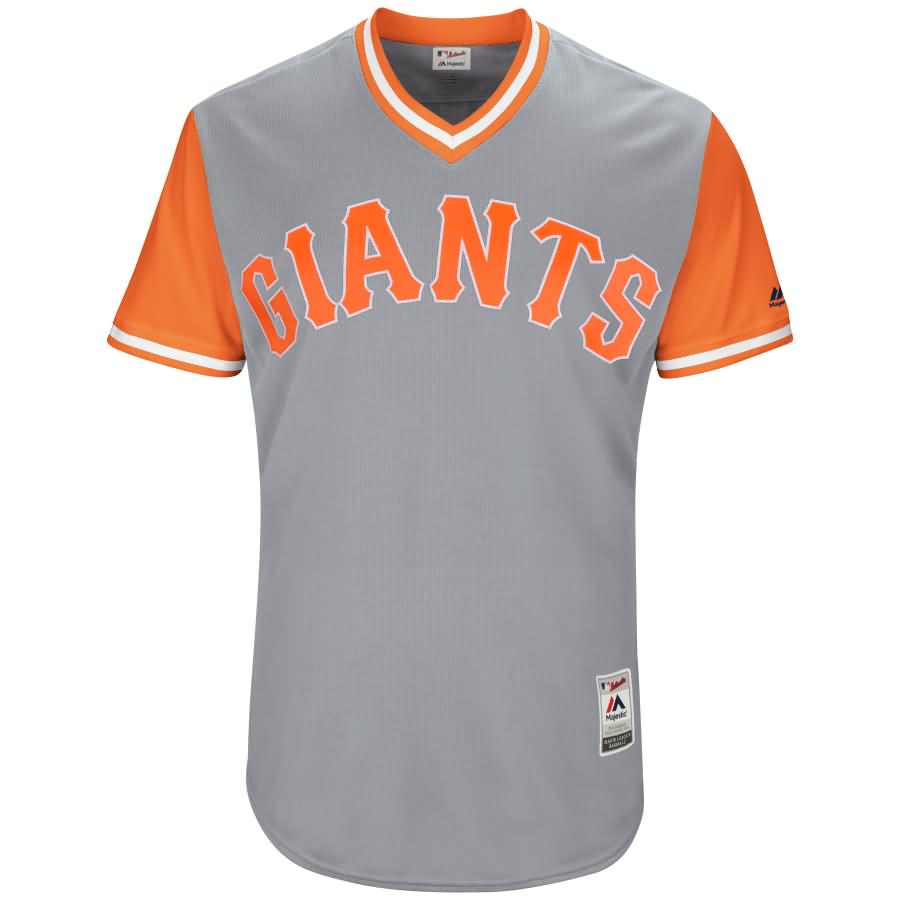 Buster Posey "Buster" San Francisco Giants Majestic 2017 Players Weekend Authentic Jersey - Gray