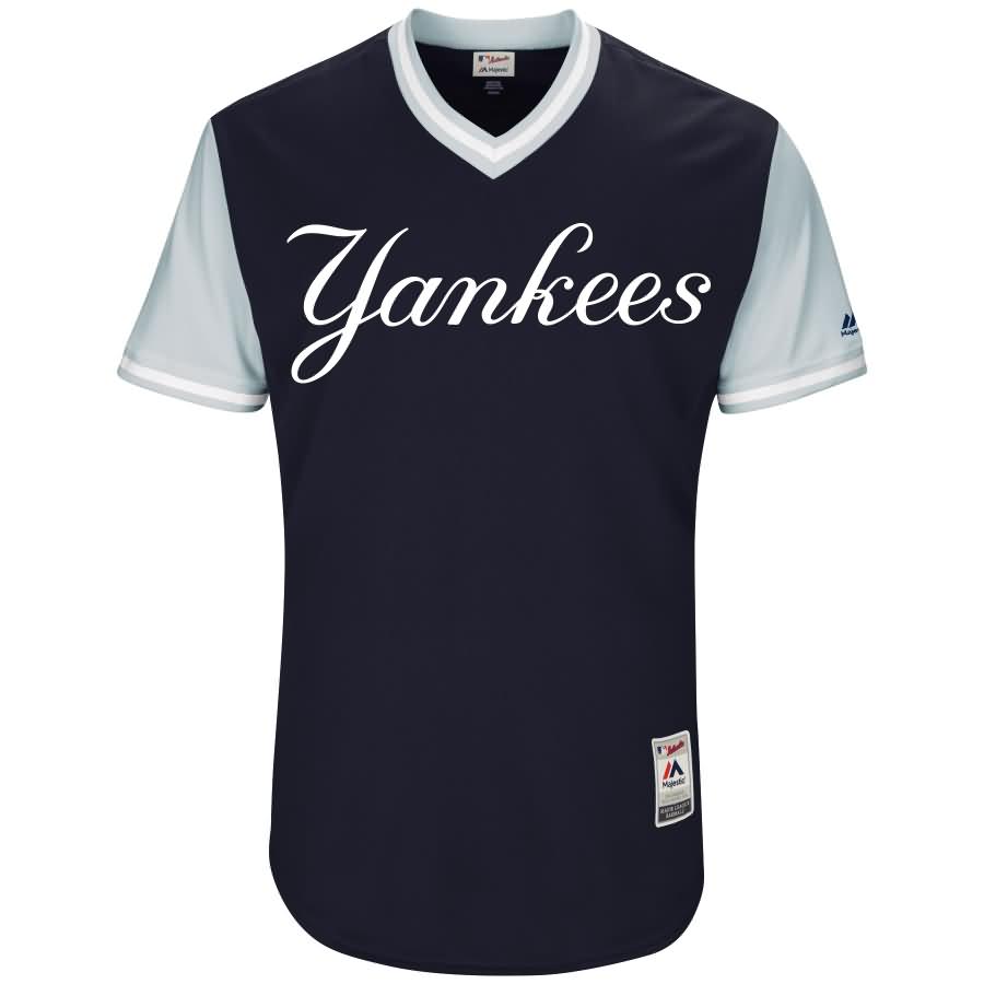 Aaron Judge "All Rise" New York Yankees Majestic 2017 Little League World Series Authentic Players Weekend Classic Jersey - Navy/Gray