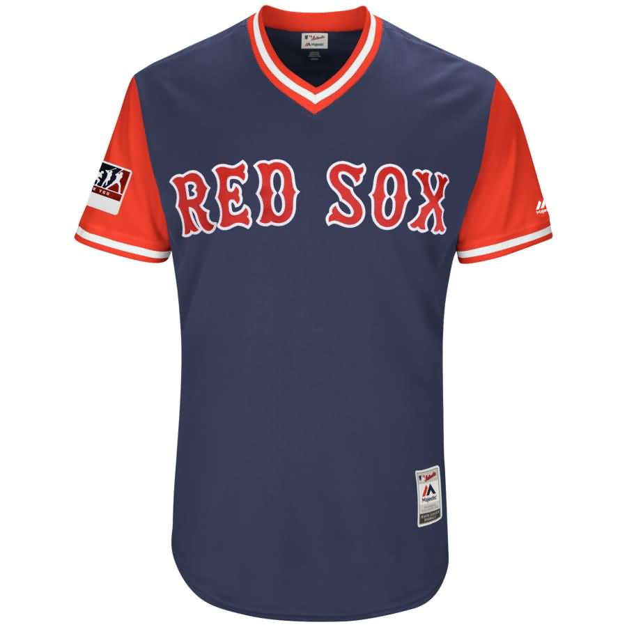 Dustin Pedroia "Pedey" Boston Red Sox Majestic 2018 Players' Weekend Authentic Jersey - Navy/Red