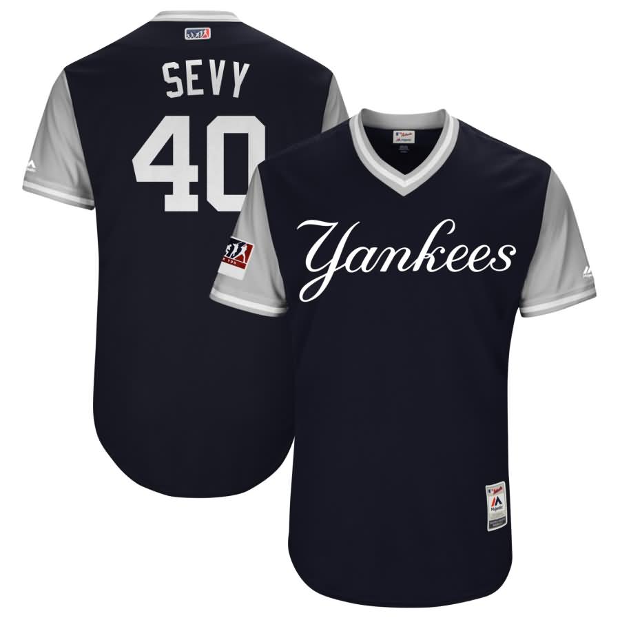 Luis Severino "Sevy" New York Yankees Majestic 2018 Players' Weekend Authentic Jersey - Navy/Gray