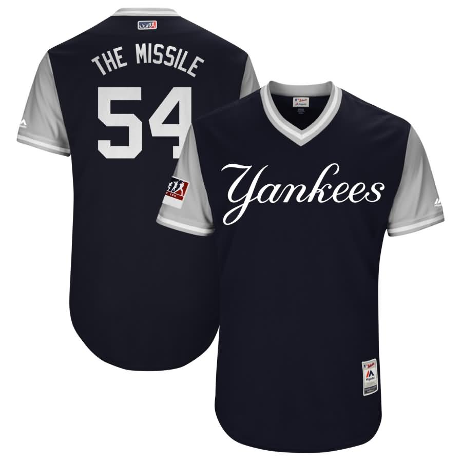 Aroldis Chapman "The Missile" New York Yankees Majestic 2018 Players' Weekend Authentic Jersey - Navy/Gray