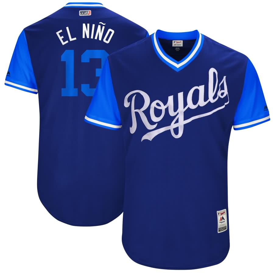 Salvador Perez "El Ni?o" Kansas City Royals Majestic 2018 Players' Weekend Authentic Jersey - Royal/Light Blue