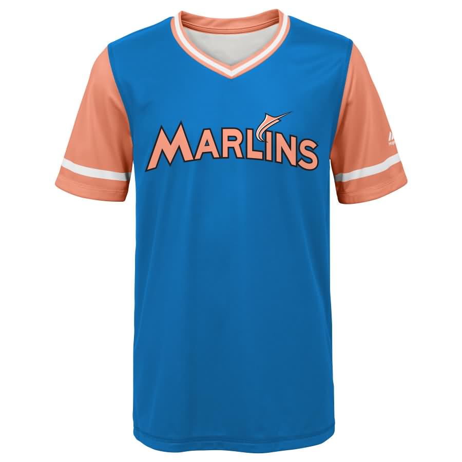 Giancarlo Stanton "Cruz" Miami Marlins Majestic Youth 2017 Players Weekend Jersey - Orange