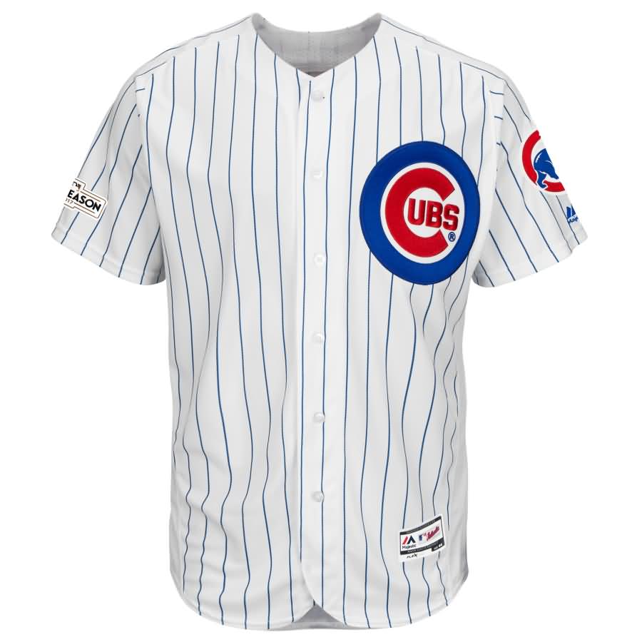 Javier Baez Chicago Cubs Majestic 2017 Postseason Flex Base Player Jersey - White