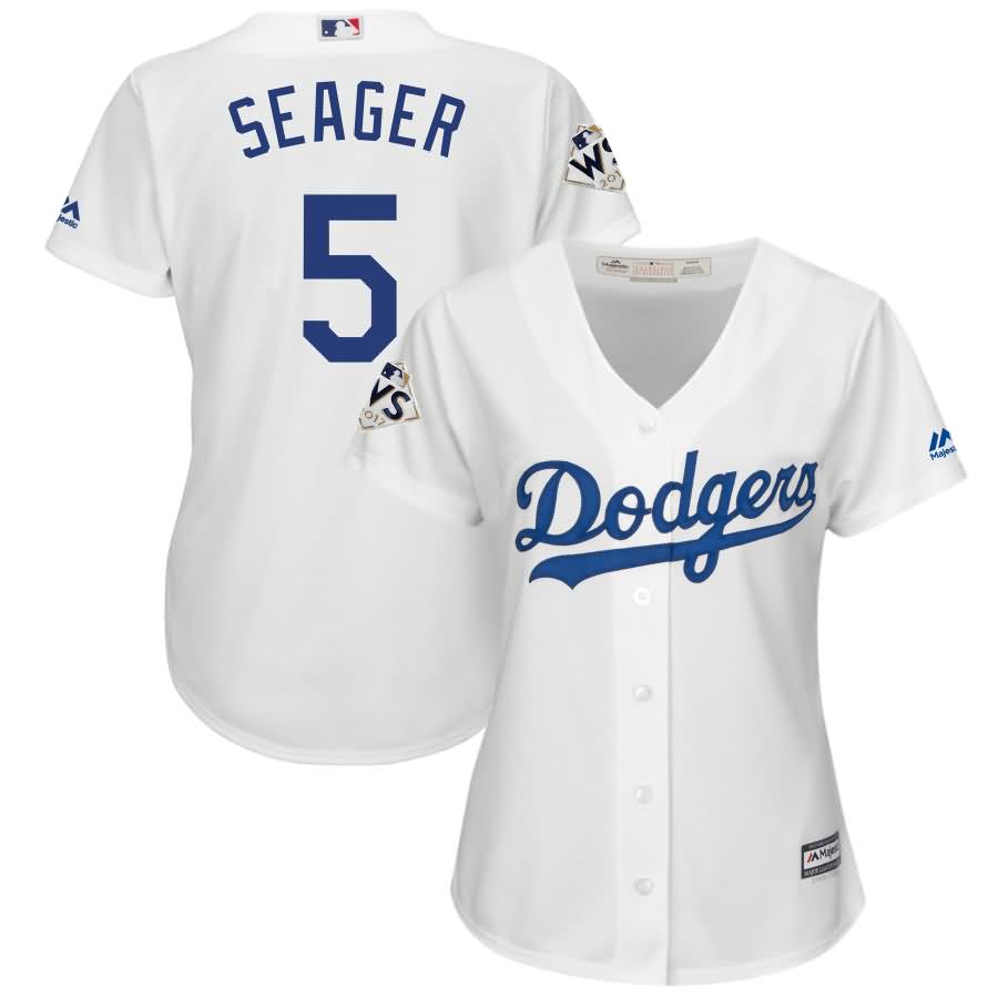 Corey Seager Los Angeles Dodgers Majestic Women's 2017 World Series Bound Cool Base Player Jersey - White