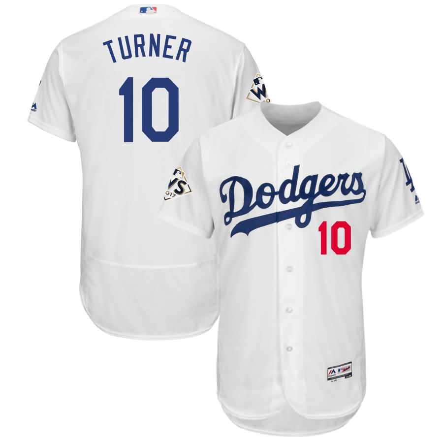 Justin Turner Los Angeles Dodgers Majestic 2017 World Series Bound Flex Base Player Jersey - White