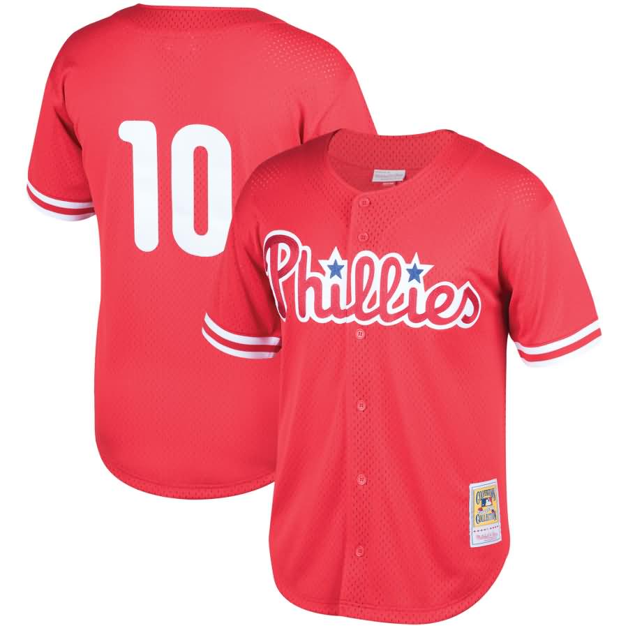 Darren Daulton Philadelphia Phillies Mitchell & Ness Fashion Cooperstown Collection Mesh Batting Practice Jersey - Red