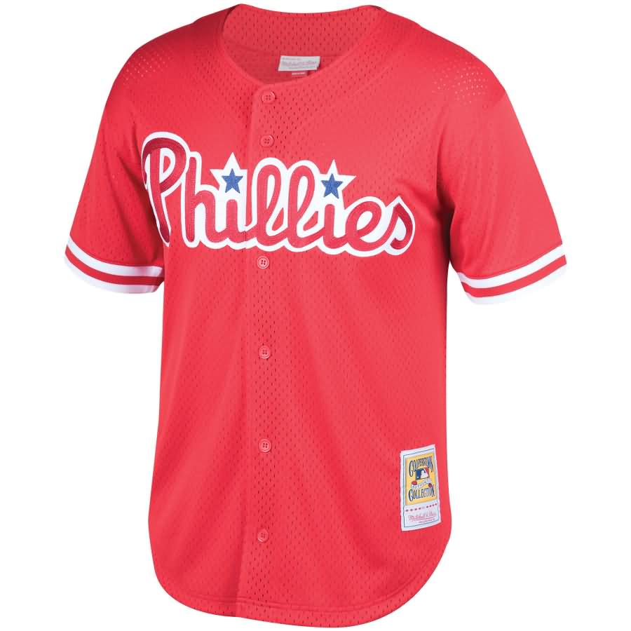 Darren Daulton Philadelphia Phillies Mitchell & Ness Fashion Cooperstown Collection Mesh Batting Practice Jersey - Red