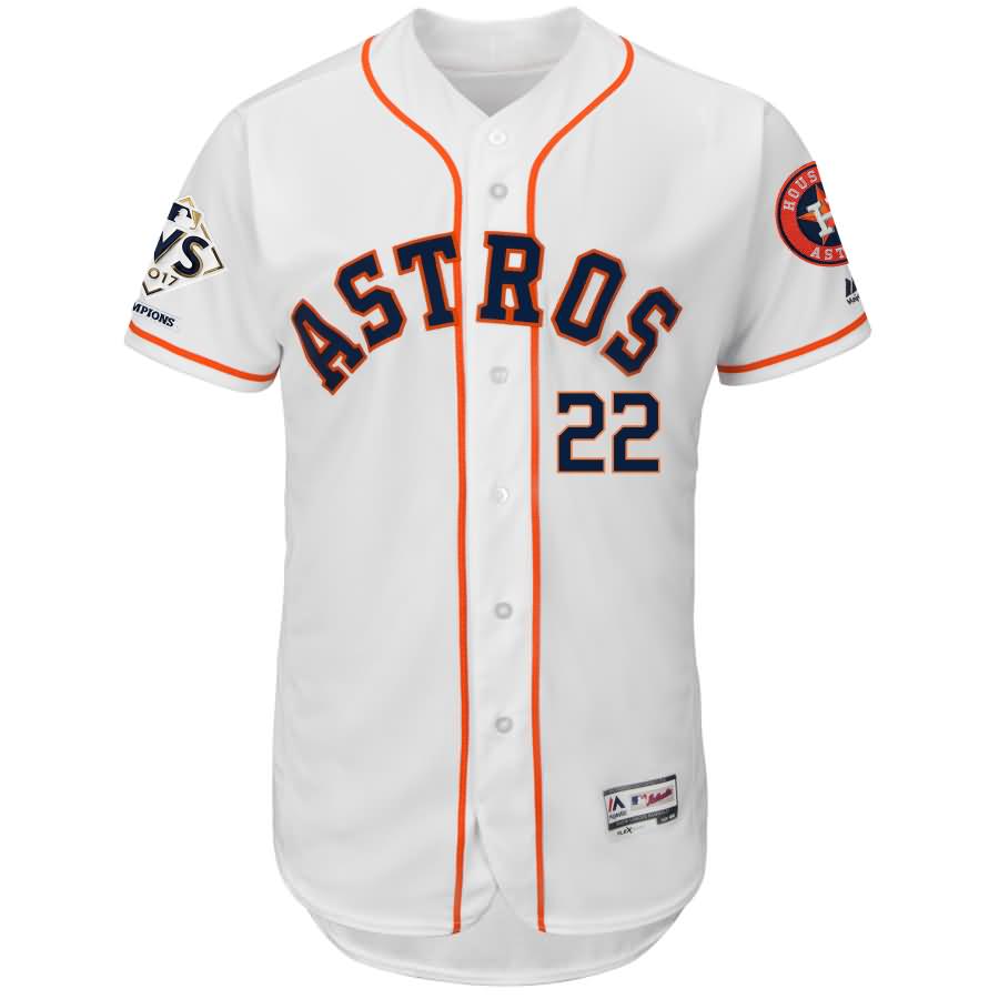 Josh Reddick Houston Astros Majestic 2017 World Series Champions Flex Base Player Jersey - White