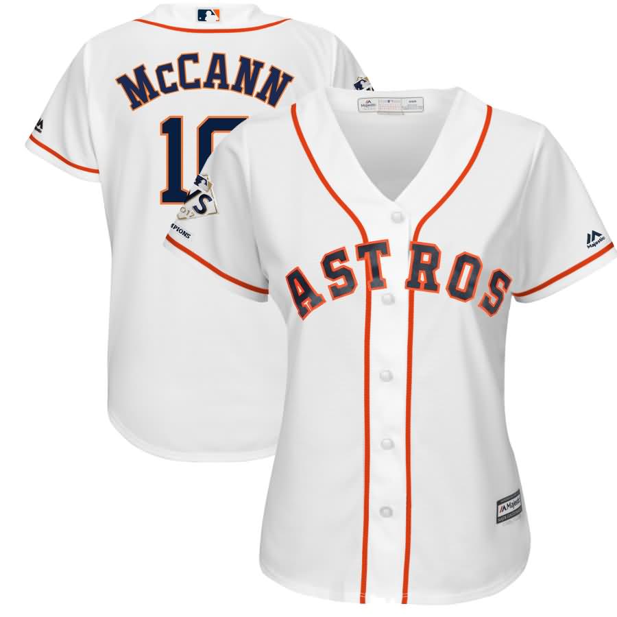 Brian McCann Houston Astros Majestic Women's 2017 World Series Champions Cool Base Player Jersey - White