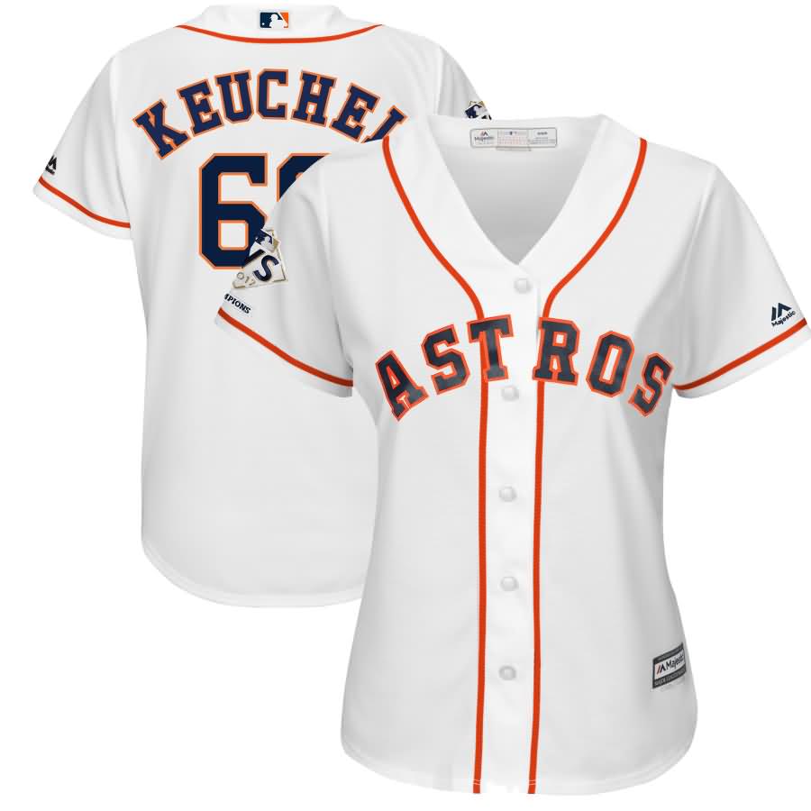 Dallas Keuchel Houston Astros Majestic Women's 2017 World Series Champions Cool Base Player Jersey - White