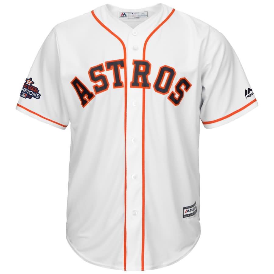 George Springer Houston Astros Majestic 2017 World Series Champions Team Logo Cool Base Player Jersey - White