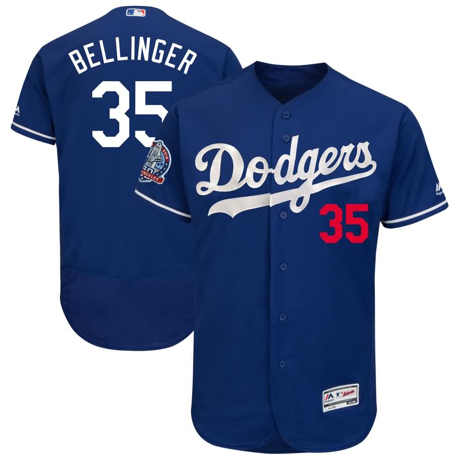 Cody Bellinger Los Angeles Dodgers Majestic 60th Anniversary Alternate On-Field Patch Flex Base Player Jersey - Royal