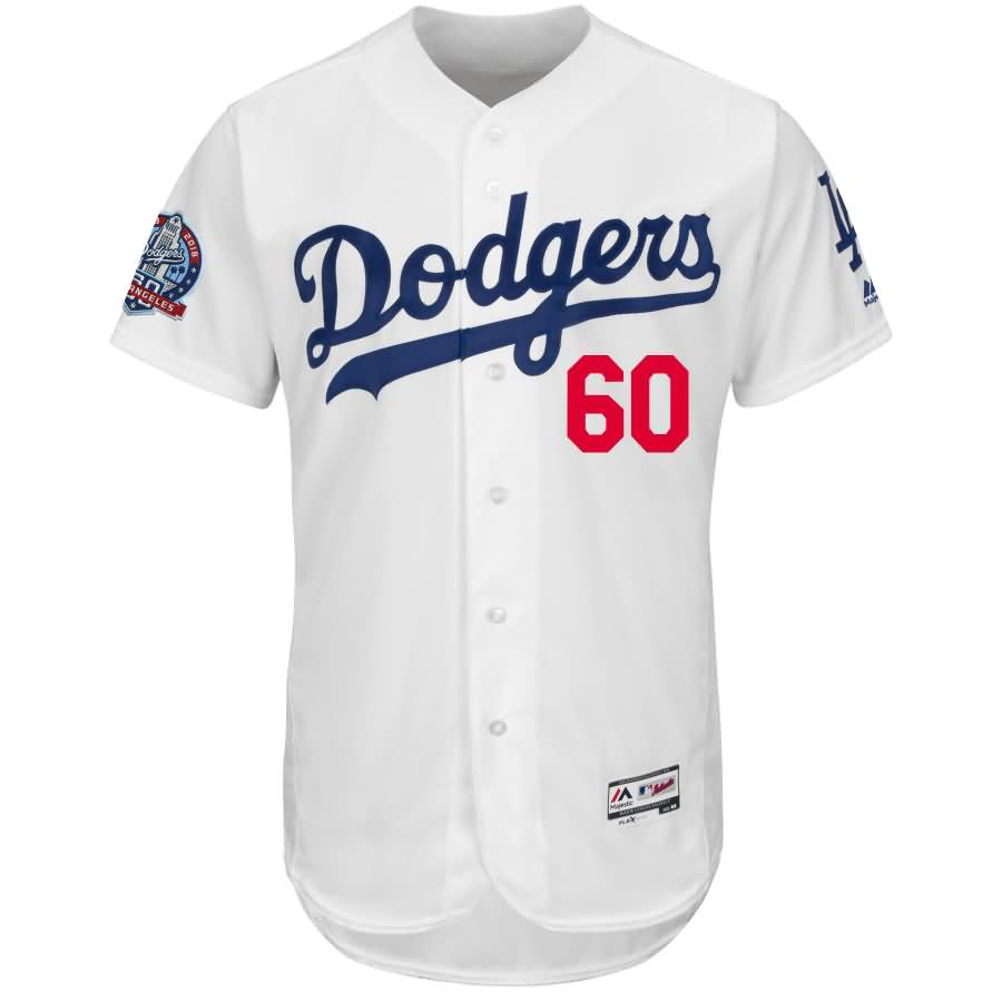 Andrew Toles Los Angeles Dodgers Majestic 60th Anniversary Home On-Field Patch Flex Base Player Jersey - White