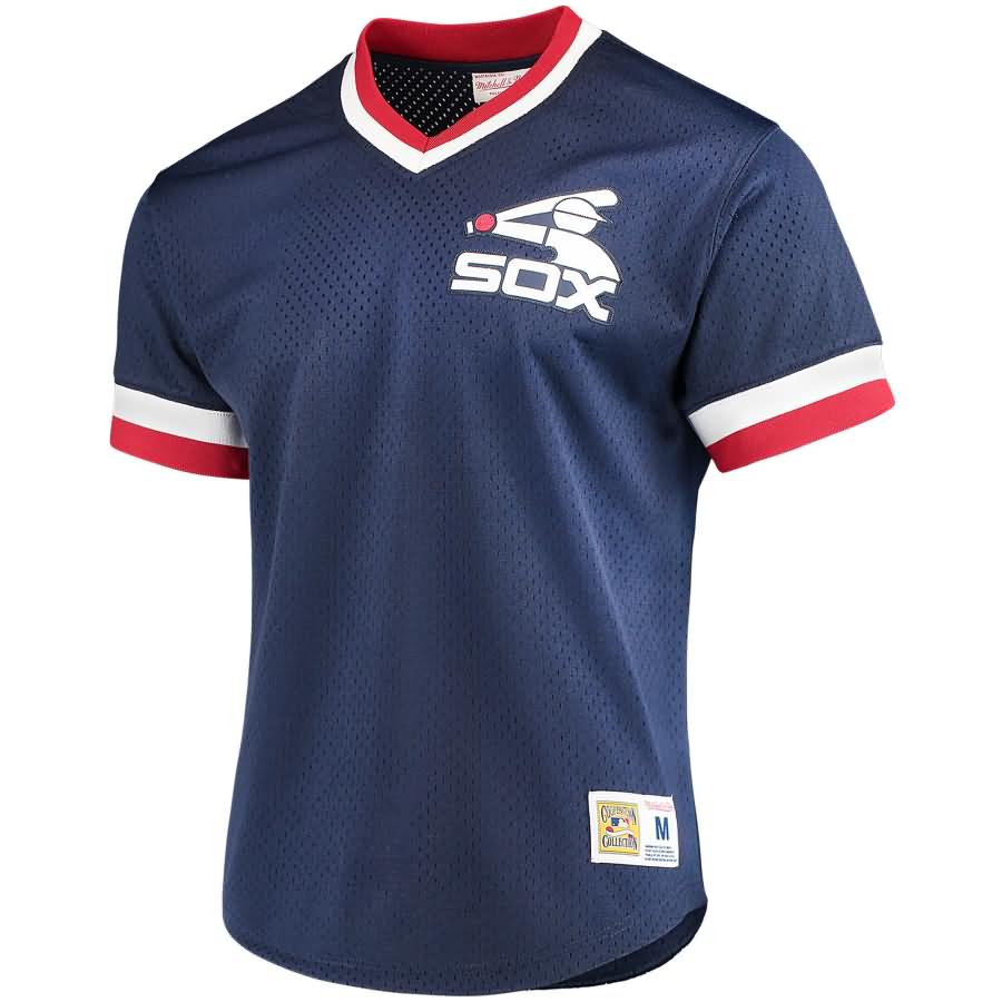 Chicago White Sox Mitchell & Ness Mesh V-Neck Jersey - Navy