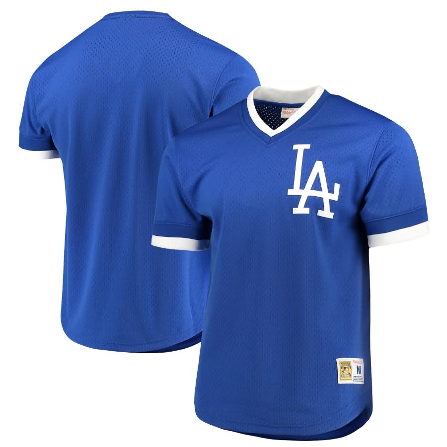 Los Angeles Dodgers Mitchell & Ness Mesh V-Neck Jersey - Royal