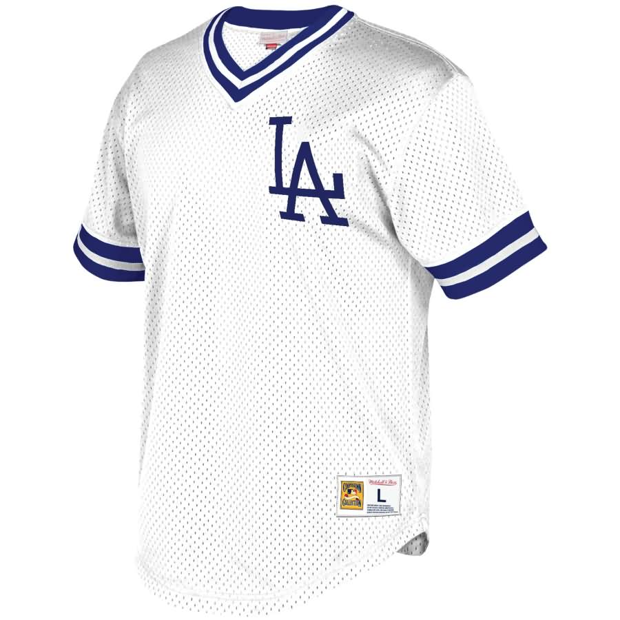 Los Angeles Dodgers Mitchell & Ness Mesh V-Neck Jersey - White