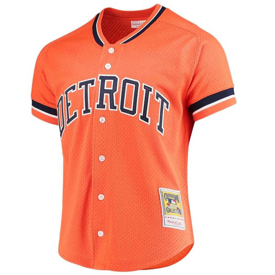 Sparky Anderson Detroit Tigers Mitchell & Ness Fashion Cooperstown Collection Mesh Batting Practice Jersey - Orange