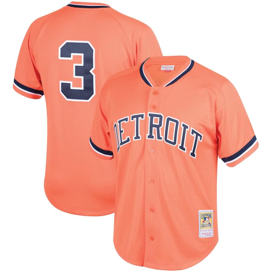 Alan Trammell Detroit Tigers Mitchell & Ness Fashion Cooperstown Collection Mesh Batting Practice Jersey - Orange