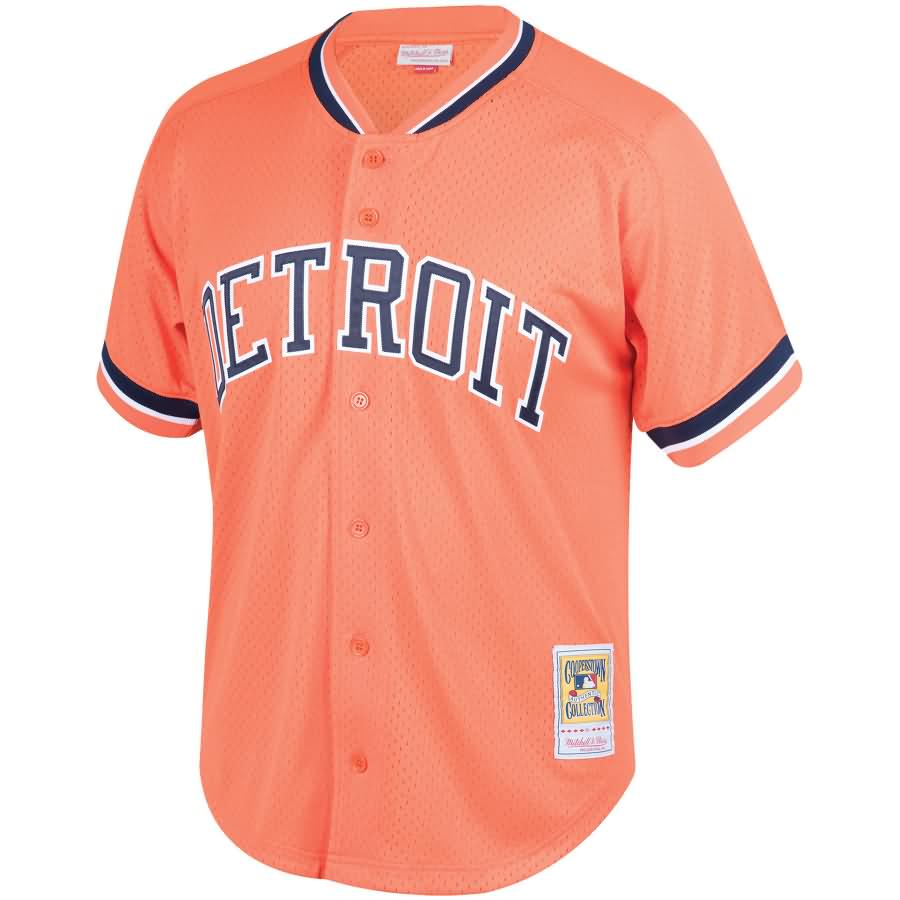 Alan Trammell Detroit Tigers Mitchell & Ness Fashion Cooperstown Collection Mesh Batting Practice Jersey - Orange