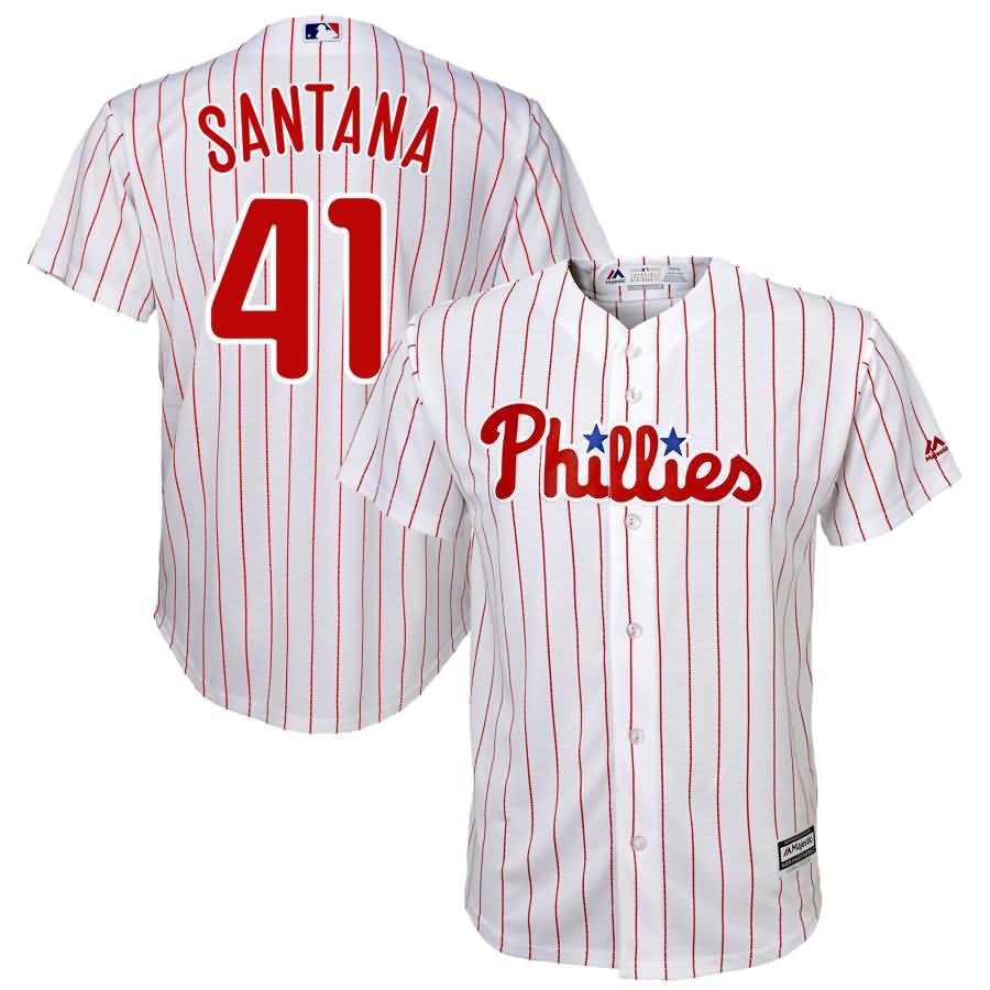 Carlos Santana Philadelphia Phillies Majestic Official Cool Base Player Jersey - White