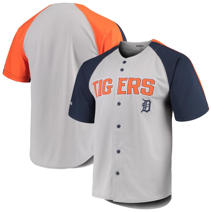 Detroit Tigers Stitches Lightweight Mesh Jersey - Gray/Navy