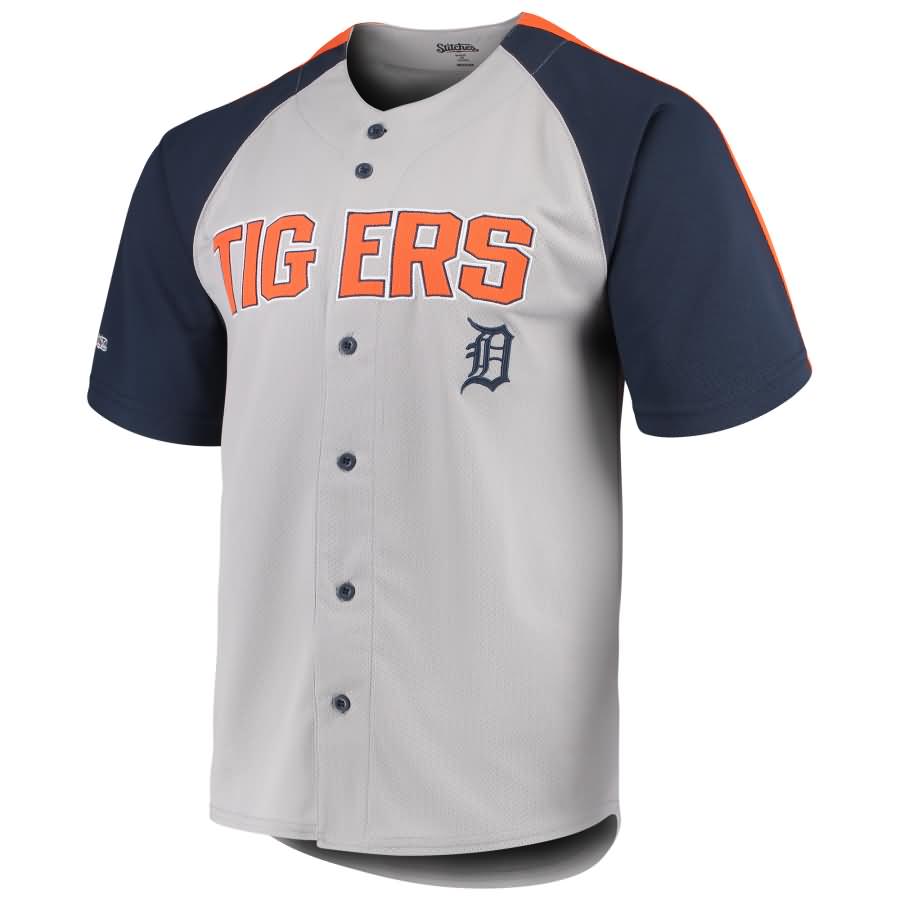 Detroit Tigers Stitches Lightweight Mesh Jersey - Gray/Navy