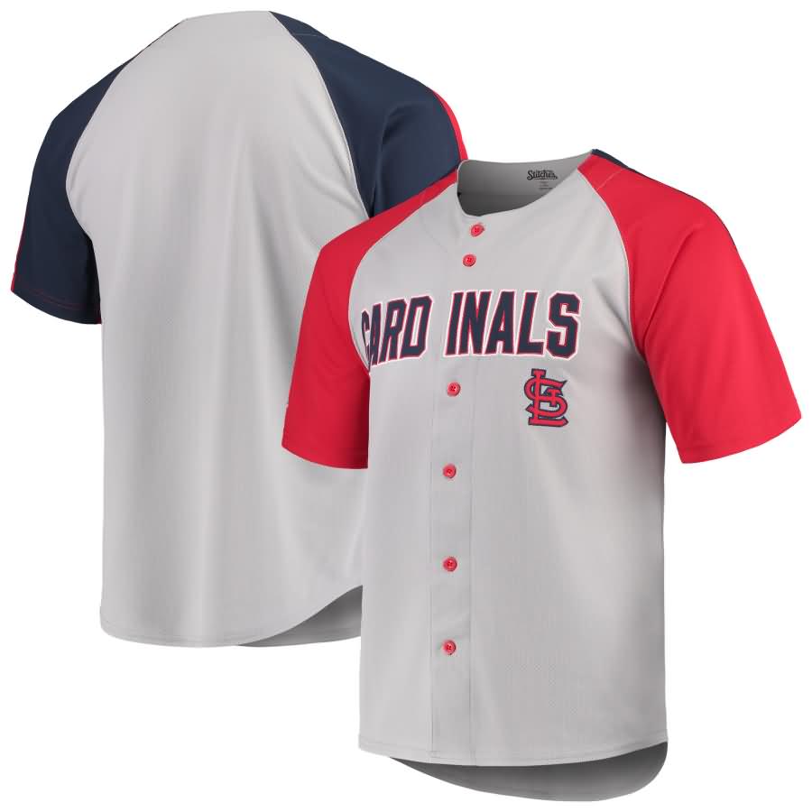 St. Louis Cardinals Stitches Lightweight Mesh Jersey - Gray/Red