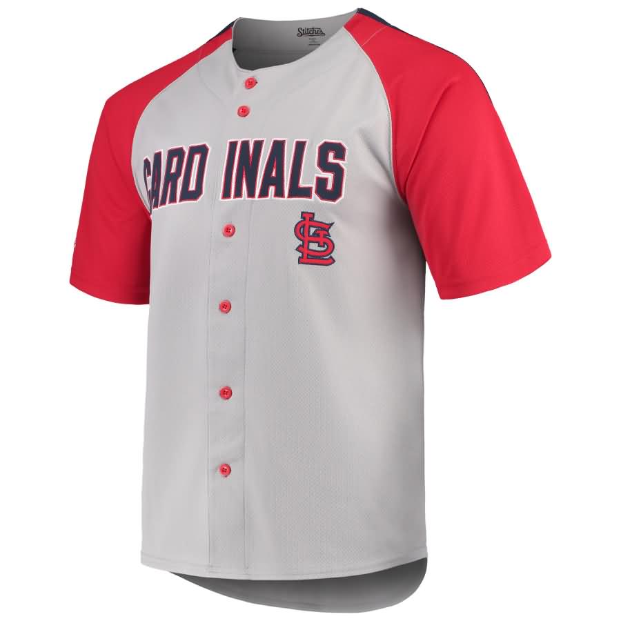 St. Louis Cardinals Stitches Lightweight Mesh Jersey - Gray/Red