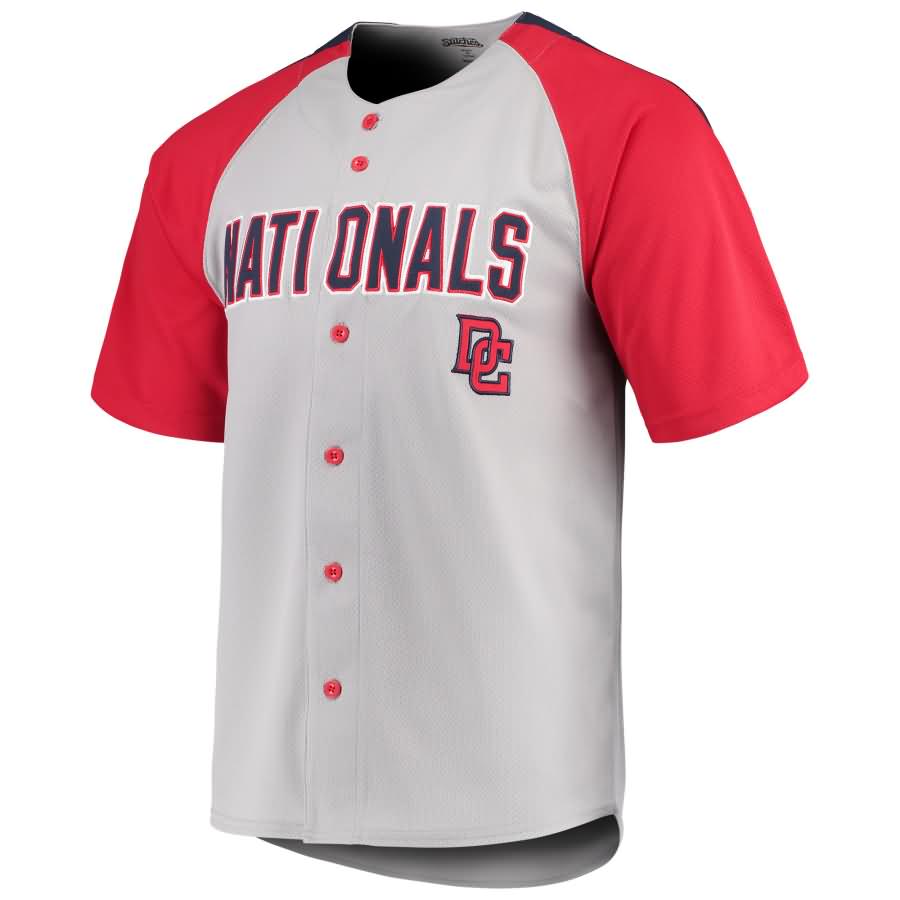 Washington Nationals Stitches Lightweight Mesh Jersey - Gray/Red