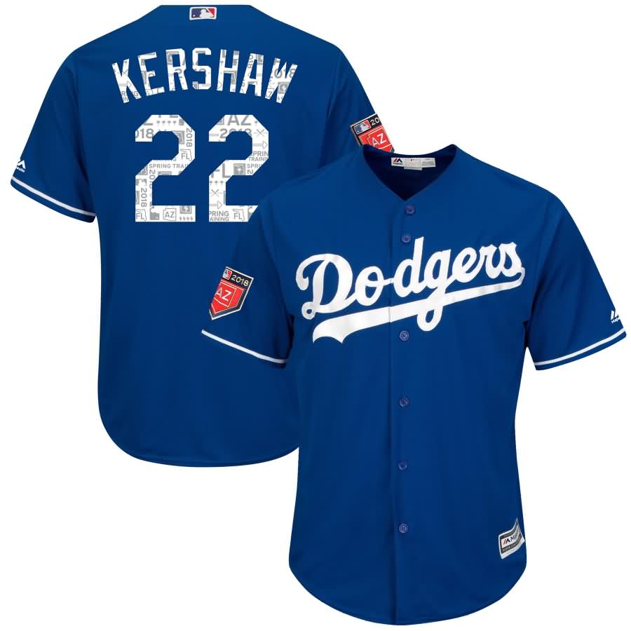 Clayton Kershaw Los Angeles Dodgers Majestic 2018 Spring Training Cool Base Player Jersey - Royal