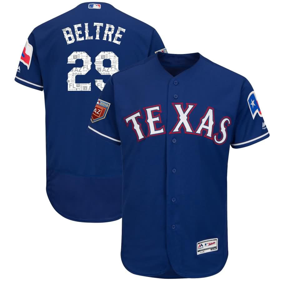 Adrian Beltre Texas Rangers Majestic 2018 Spring Training Flex Base Player Jersey - Royal