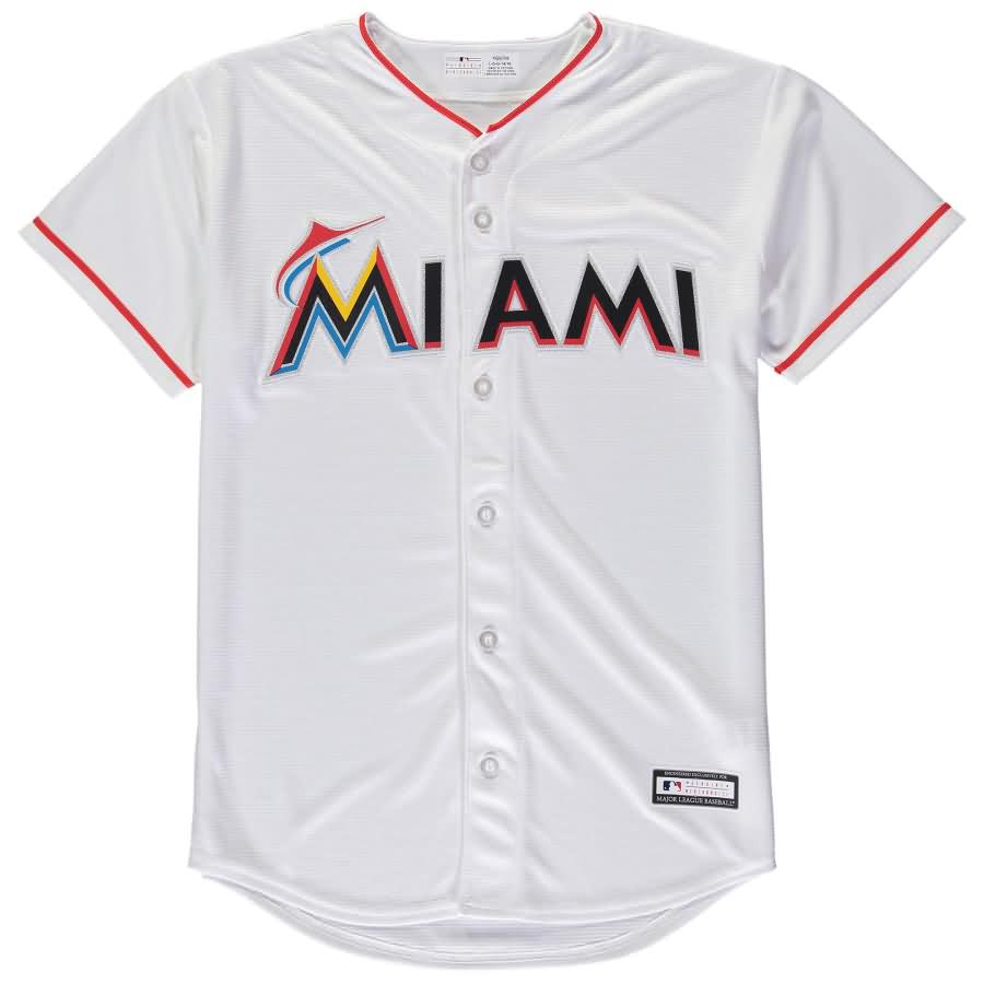 Miami Marlins Youth Replica Blank Team Jersey - White