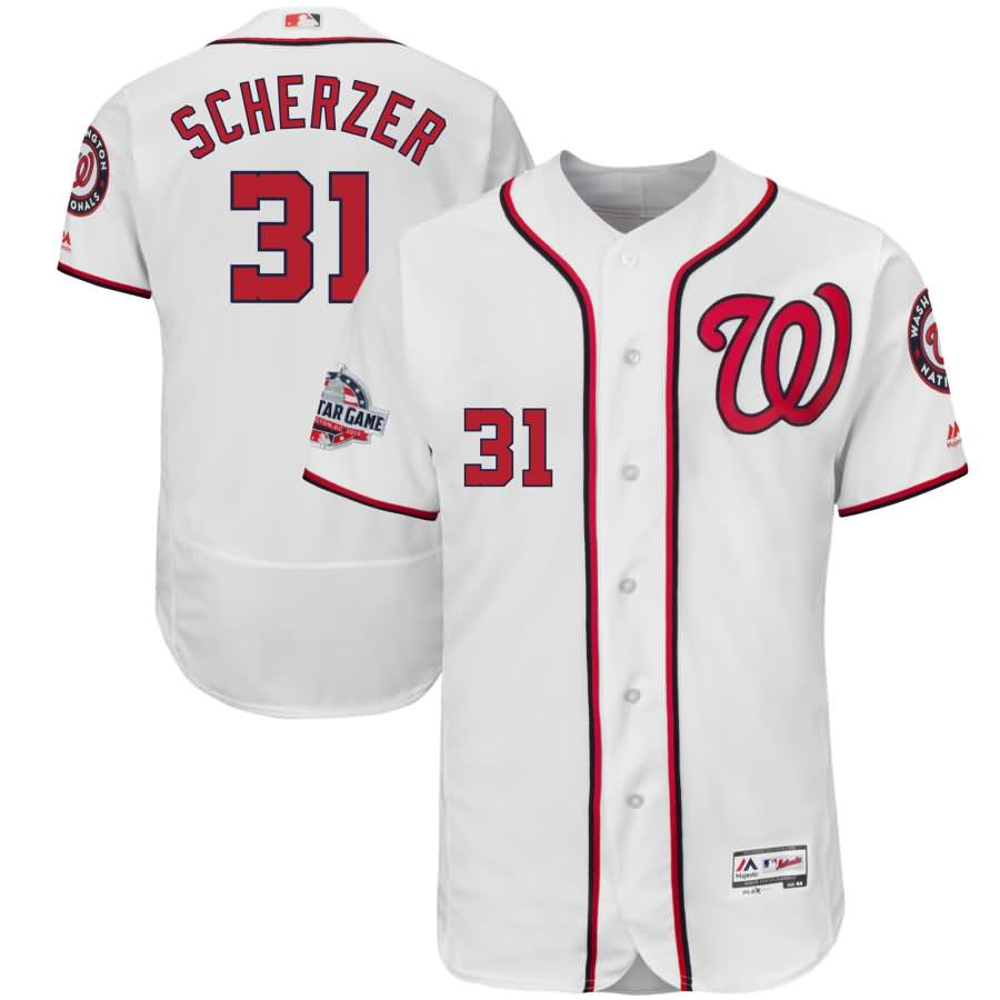 Max Scherzer Washington Nationals Majestic 2018 All-Star Game Home Flex Base Player Jersey - White