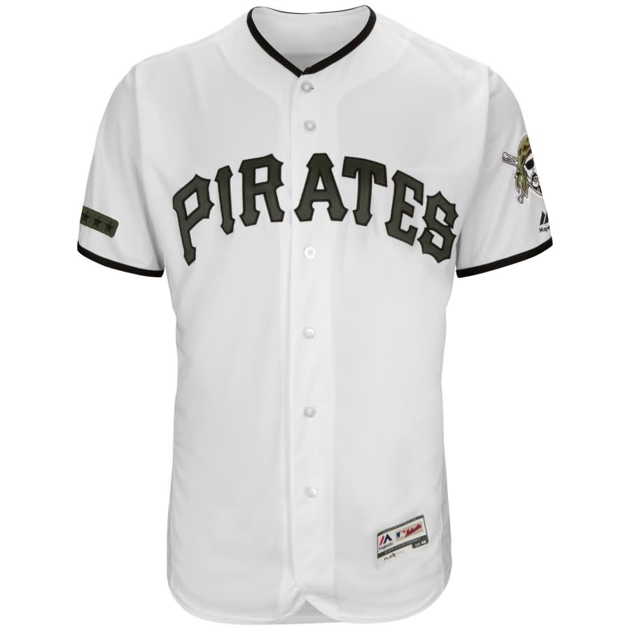 Pittsburgh Pirates Majestic 2018 Memorial Day Authentic Collection Flex Base Team Jersey - White