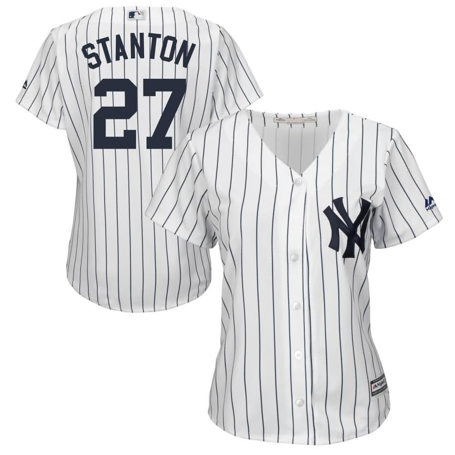 Giancarlo Stanton New York Yankees Majestic Women's Cool Base Player Jersey - White