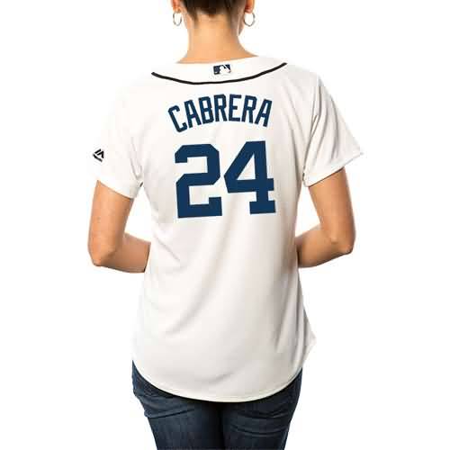 Miguel Cabrera Detroit Tigers Majestic Women's Cool Base Replica Player Jersey - White