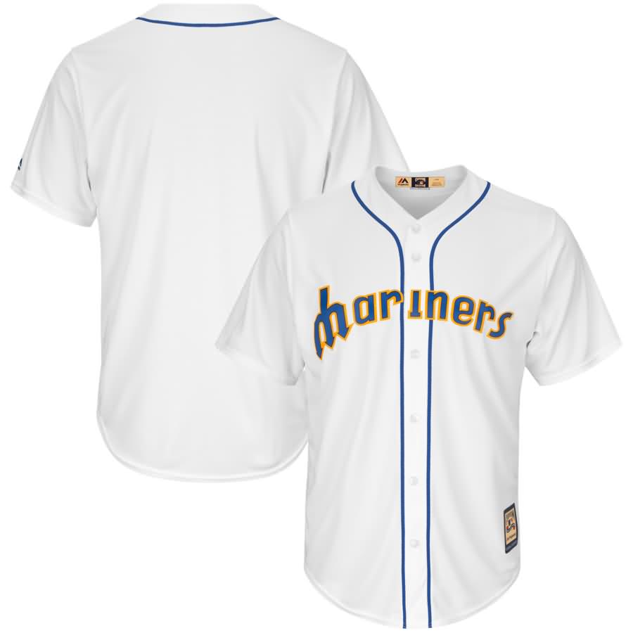 Seattle Mariners Majestic Home Cooperstown Collection Team Cool Base Jersey - White