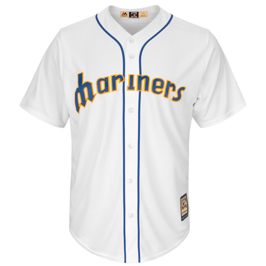 Seattle Mariners Majestic Home Cooperstown Collection Team Cool Base Jersey - White