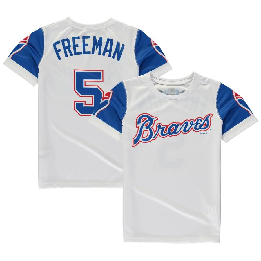 Freddie Freeman Atlanta Braves Youth Cooperstown Player Sublimated Jersey Top - White