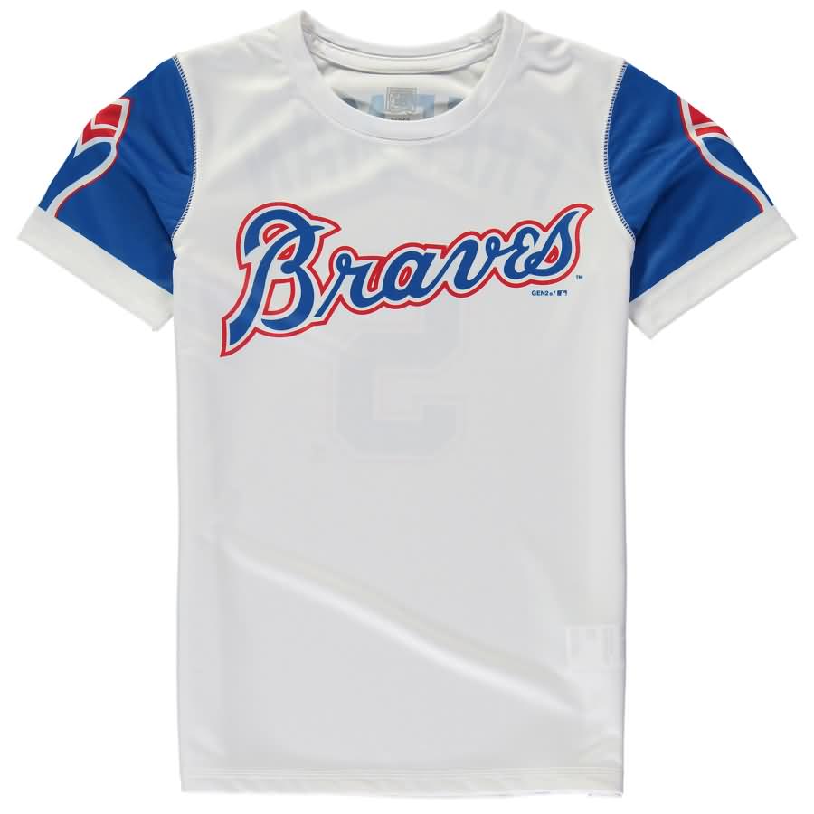 Freddie Freeman Atlanta Braves Youth Cooperstown Player Sublimated Jersey Top - White