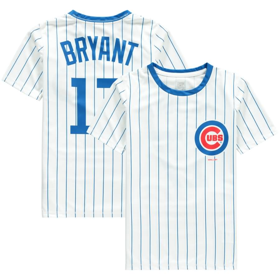 Kris Bryant Chicago Cubs Youth Cooperstown Player Sublimated Jersey Top - White/Royal