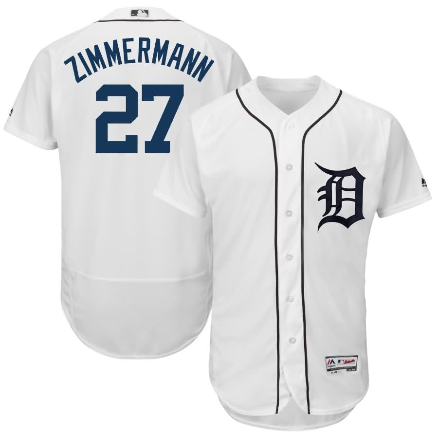 Jordan Zimmermann Detroit Tigers Majestic 2018 Home Flex Base Authentic Collection Player Jersey - White