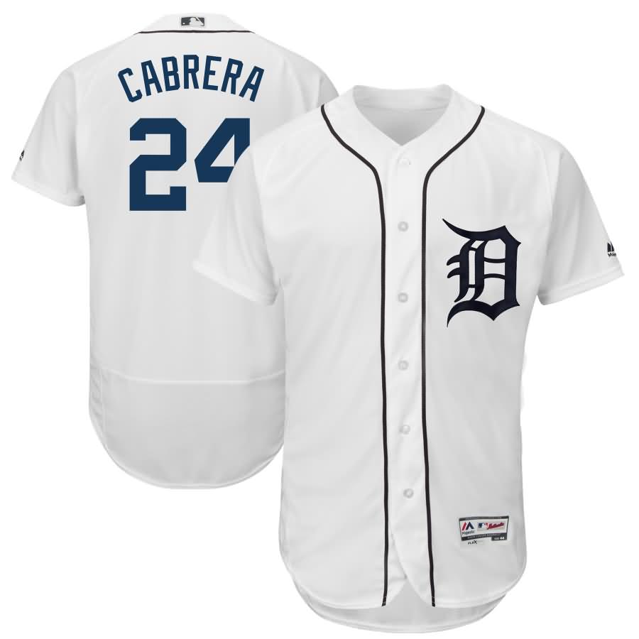 Miguel Cabrera Detroit Tigers Majestic 2018 Home Flex Base Authentic Collection Player Jersey - White