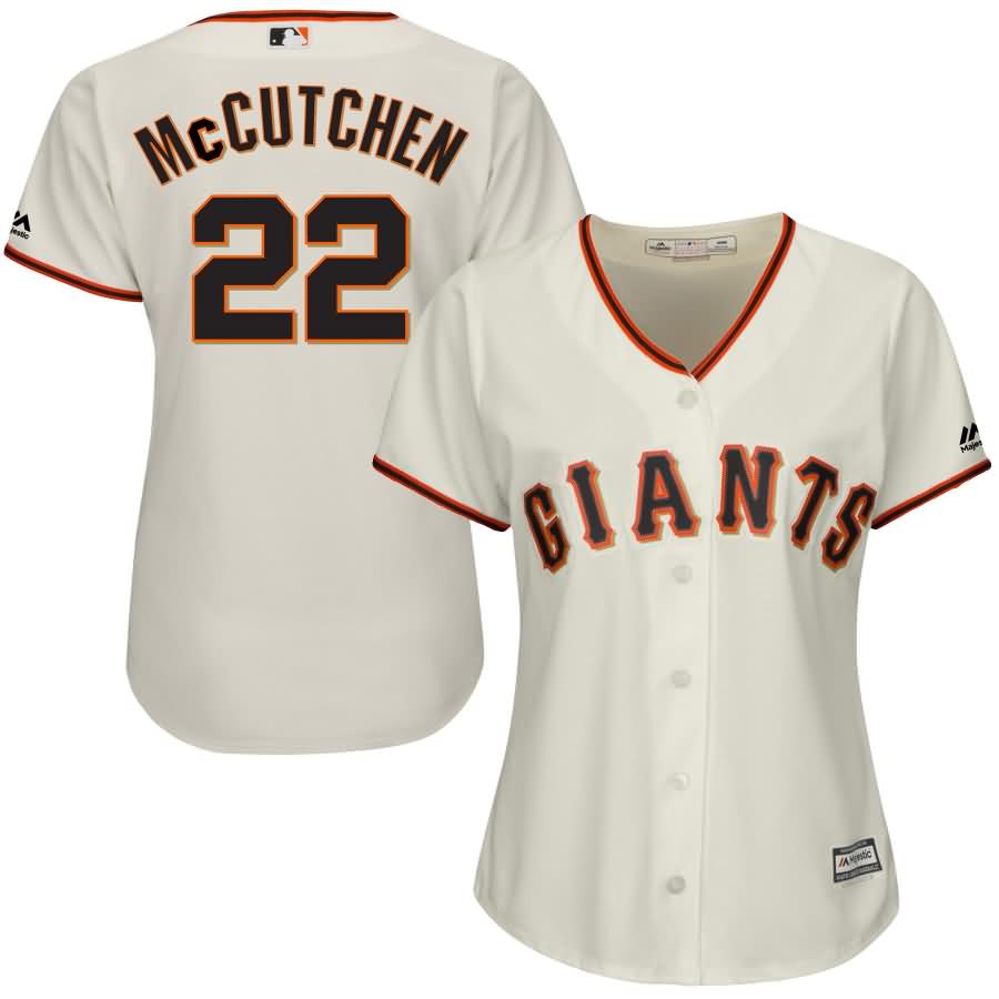 Andrew McCutchen San Francisco Giants Majestic Women's Cool Base Player Replica Jersey - Cream