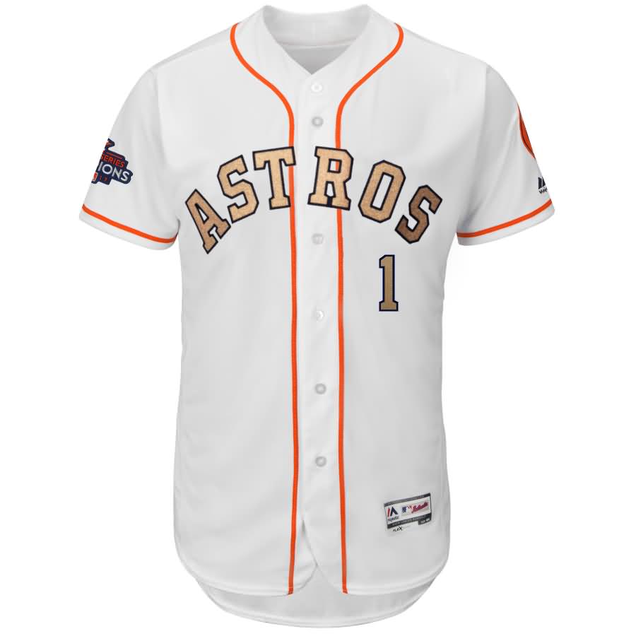 Carlos Correa Houston Astros Majestic 2018 Gold Program Flex Base Player Jersey - White