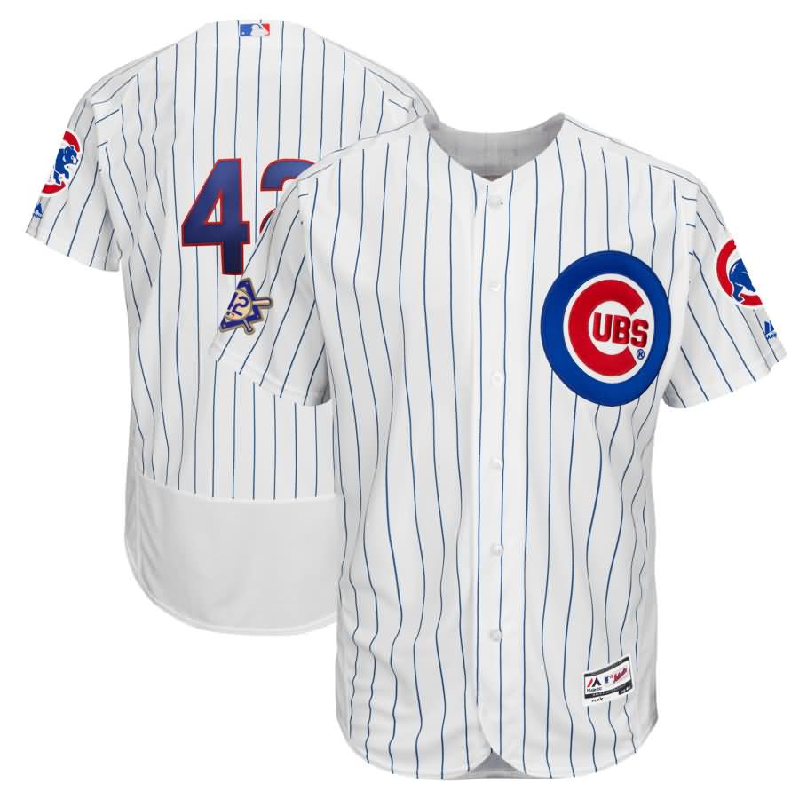 Chicago Cubs Majestic 2018 Jackie Robinson Day Authentic Flex Base Jersey - White/Royal