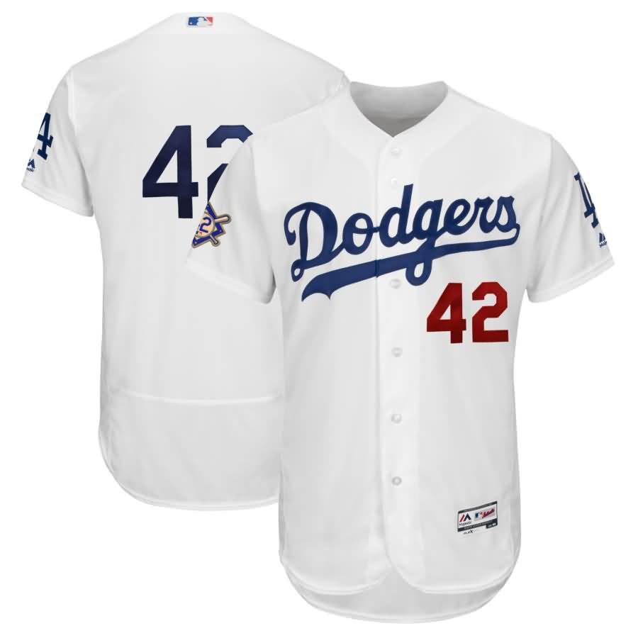 Los Angeles Dodgers Majestic 2018 Jackie Robinson Day Authentic Flex Base Jersey - White